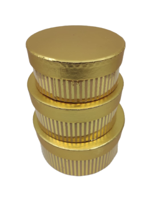 44231 SET 3 CUTII AURIU ROTUND