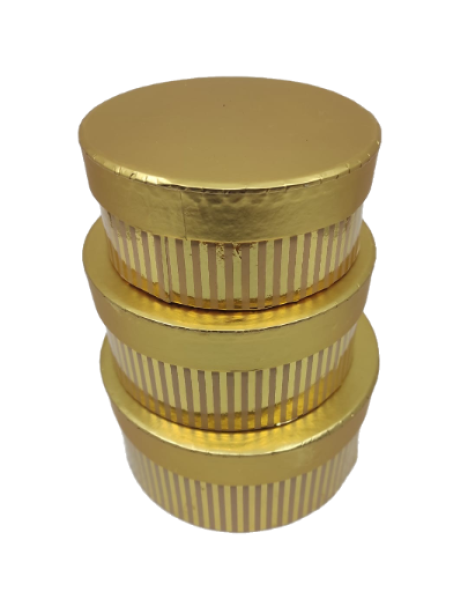 44231 SET 3 CUTII AURIU ROTUND