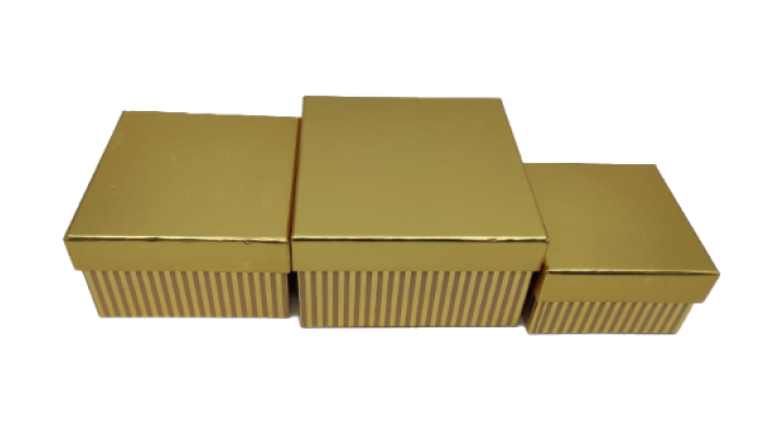 44232 SET 3 CUTII PATRAT GOLD SILVER