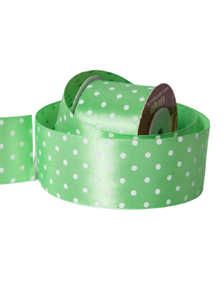 BANDA DECORATIVA SATIN/BOBITE VERDE DESCHIS 38MMX10M