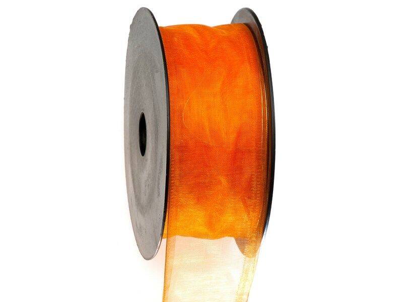 BANDA DECORATIVA 38MMX10M ORGANZA PORTOCALIU I. 02400