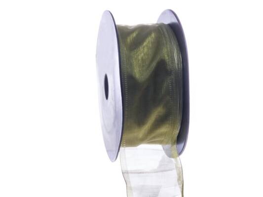 BANDA DECORATIVA 38MMX10M ORGANZA VERDE 06100