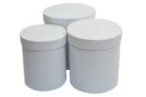 SET 3 CUTII CILINDRU ALB