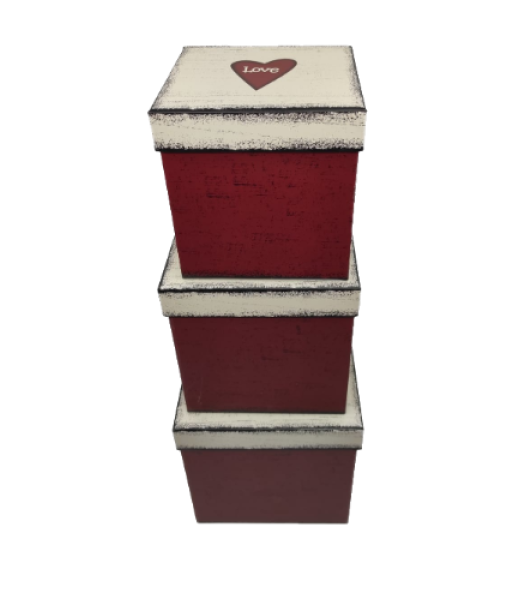 391373 SET 3 CUTII DECOR PATRAT