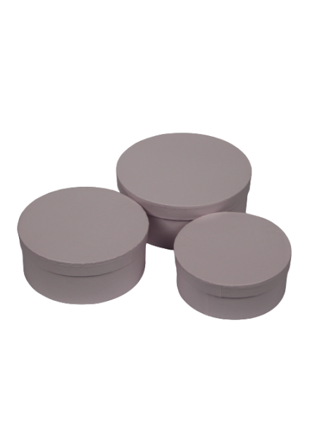 SET 3 CUTII ROTUND MOV DESCHIS