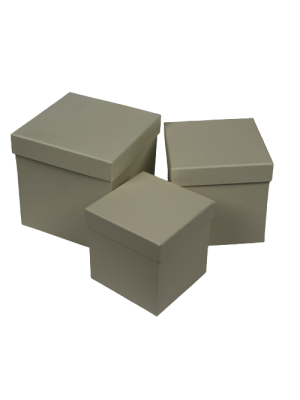 SET 3 CUTII PATRAT CREM