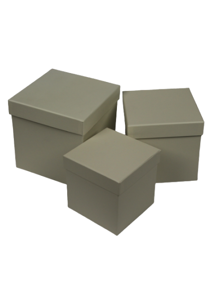 SET 3 CUTII PATRAT CREM