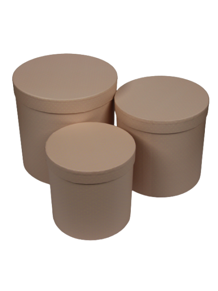 SET 3 CUTII ROTUND INALT ROZ PESTRITA