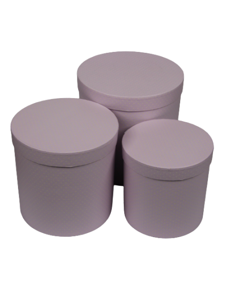 SET 3 CUTII ROTUND INALT MOV PESTRITA