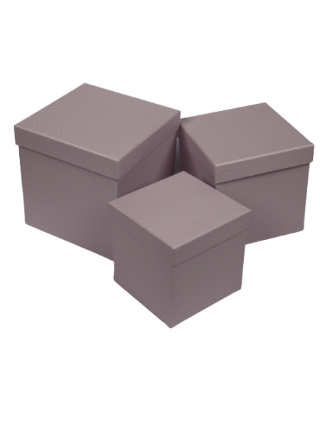 SET 3 CUTII PATRAT MOV PESTRITA