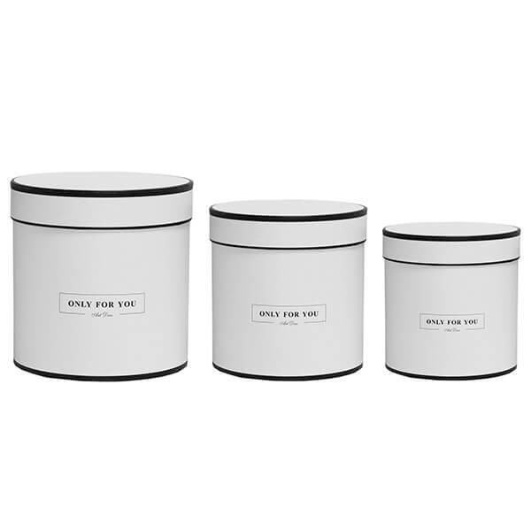 SET 3 CUTII CILINDRU ALB