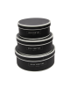 CUTIE DECORATIVA ROTUND NEGRU SET 3