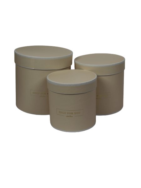 SET 3 CUTII CILINDRU CREM