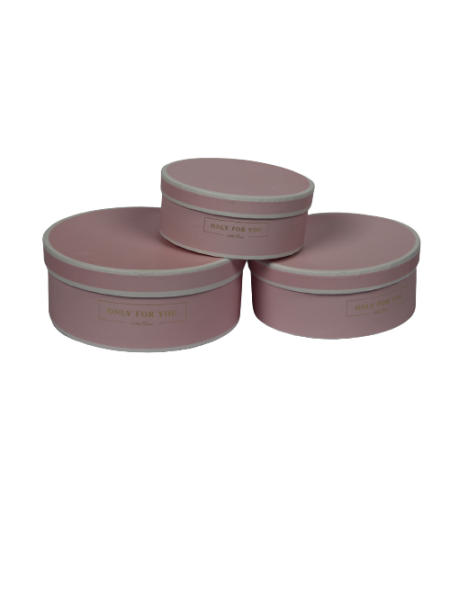 SET 3 CUTII ROTUND ROZ