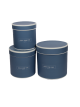 CUTIE DECORATIVA ROTUND INALT ALBASTRU SET 3