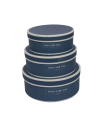 CUTIE DECORATIVA ROTUND ALBASTRU SET 3