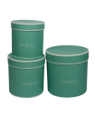 CUTIE DECORATIVA ROTUND INALT VERDE SET 3