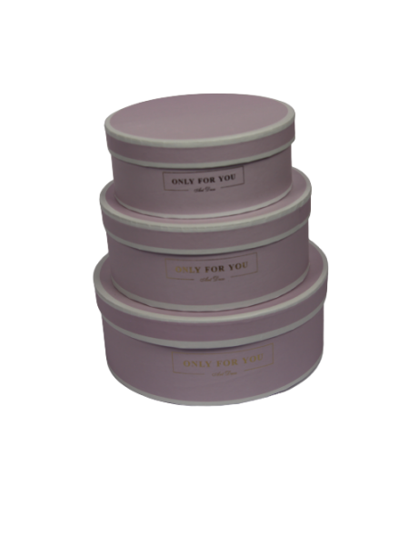 CUTIE DECORATIVA ROTUND MOV SET 3