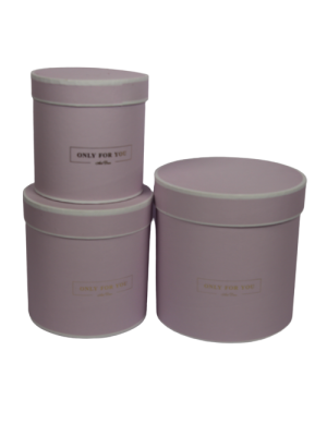 CUTIE DECORATIVA ROTUND INALT MOV SET 3