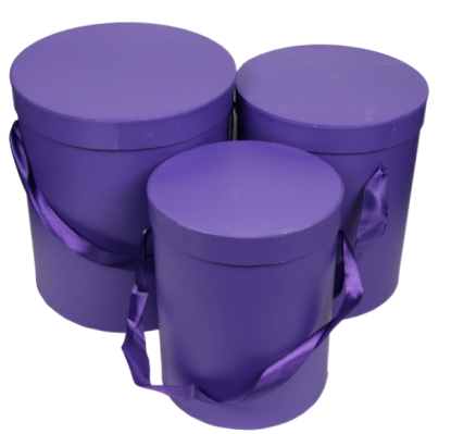 SET 3 CUTII DECORATIVA CU FUNDA INALT MOV 100-48