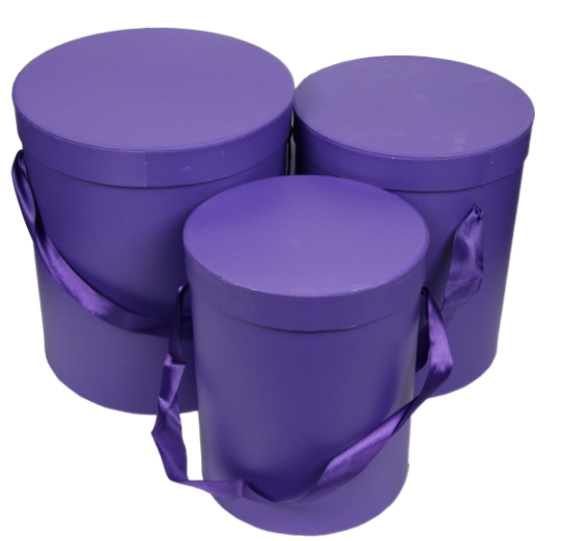 SET 3 CUTII DECORATIVA CU FUNDA INALT MOV 100-48